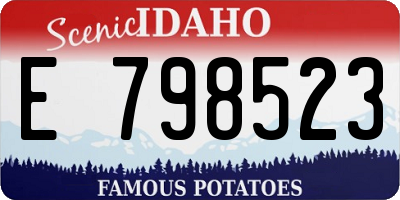 ID license plate E798523