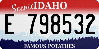 ID license plate E798532
