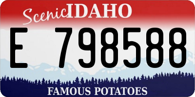ID license plate E798588