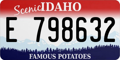 ID license plate E798632