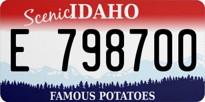 ID license plate E798700