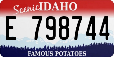 ID license plate E798744