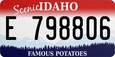 ID license plate E798806