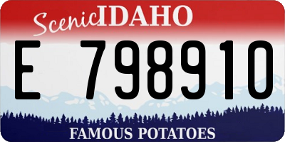 ID license plate E798910
