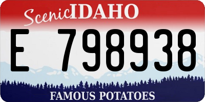 ID license plate E798938