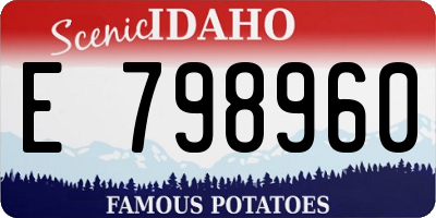 ID license plate E798960