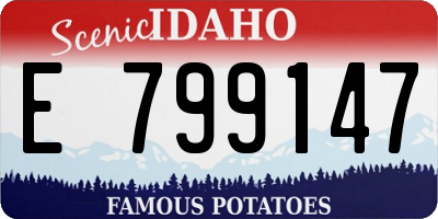 ID license plate E799147