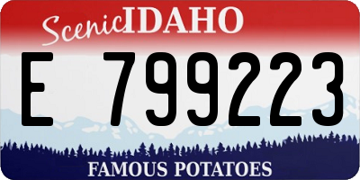 ID license plate E799223