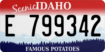 ID license plate E799342