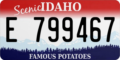 ID license plate E799467