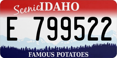 ID license plate E799522