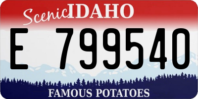 ID license plate E799540