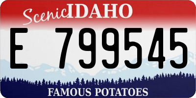 ID license plate E799545