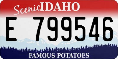 ID license plate E799546