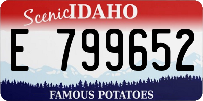 ID license plate E799652