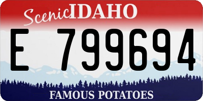 ID license plate E799694