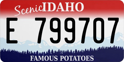 ID license plate E799707