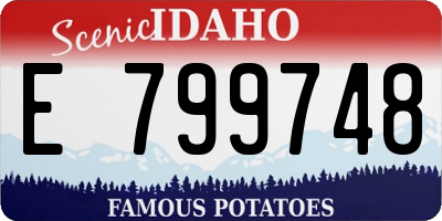 ID license plate E799748