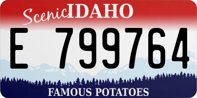 ID license plate E799764