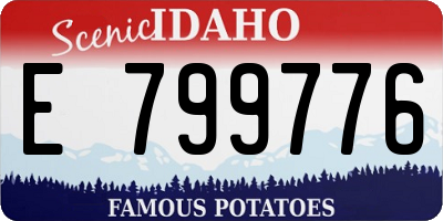 ID license plate E799776