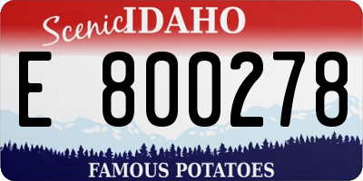 ID license plate E800278