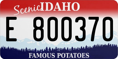ID license plate E800370
