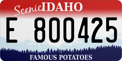 ID license plate E800425