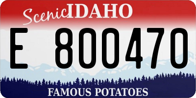 ID license plate E800470