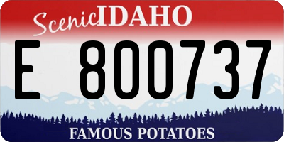 ID license plate E800737