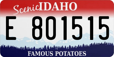 ID license plate E801515