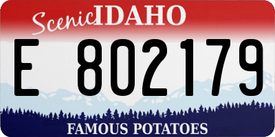 ID license plate E802179