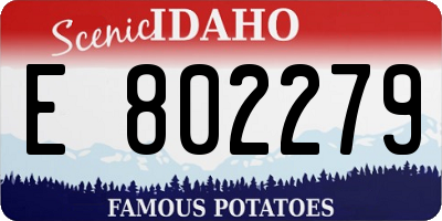 ID license plate E802279