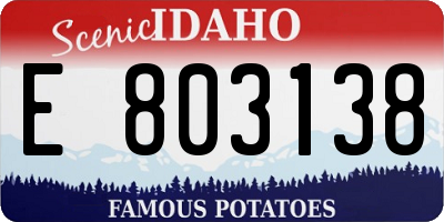 ID license plate E803138