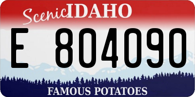 ID license plate E804090