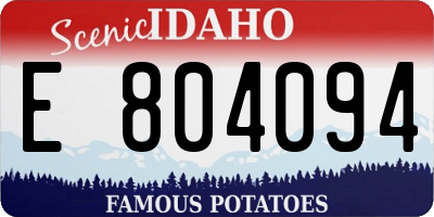 ID license plate E804094