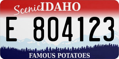ID license plate E804123