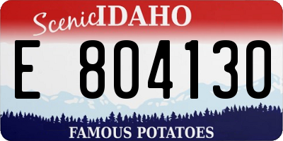 ID license plate E804130