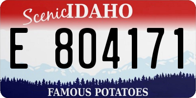 ID license plate E804171
