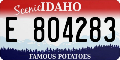 ID license plate E804283