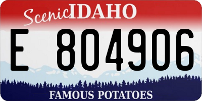 ID license plate E804906