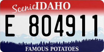 ID license plate E804911