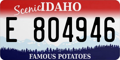 ID license plate E804946