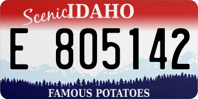 ID license plate E805142