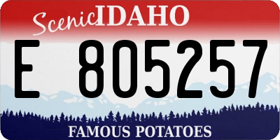ID license plate E805257
