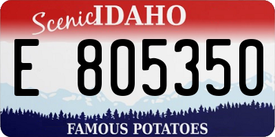 ID license plate E805350