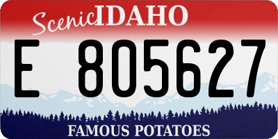 ID license plate E805627