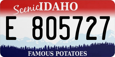 ID license plate E805727