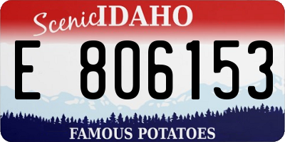 ID license plate E806153