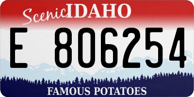 ID license plate E806254