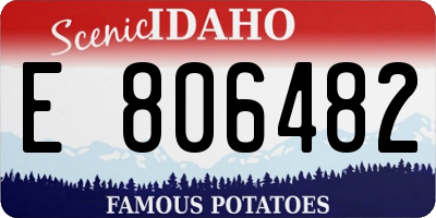 ID license plate E806482